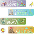 4 PCS Glow in The Dark Dinosaur Wall Decals, Luminous Self-Adhesive Dinosaur Toddler Room Stickers for Boys Motivational Wall Art Inspirational Sticker for Girls Kids Baby Nursery