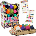 Project Genius: Chroma Cube, A Colorful Logic Puzzle, 12 Colorful Wood Blocks, 25 Brainteaser Cards, Puzzle, Great Gift, 1 Player Game Logic