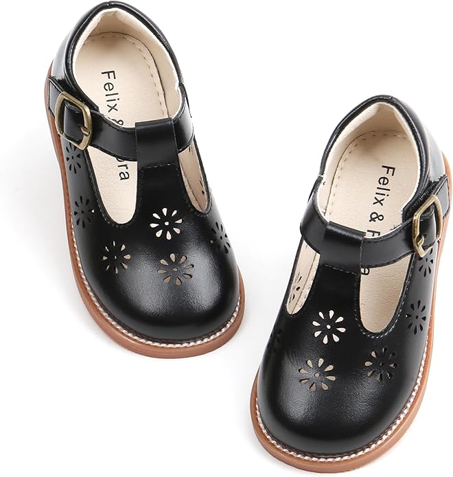 Felix & Flora Toddler Little Girl Mary Jane Dress Shoes - Ballet Flats for Girl Party School Shoes