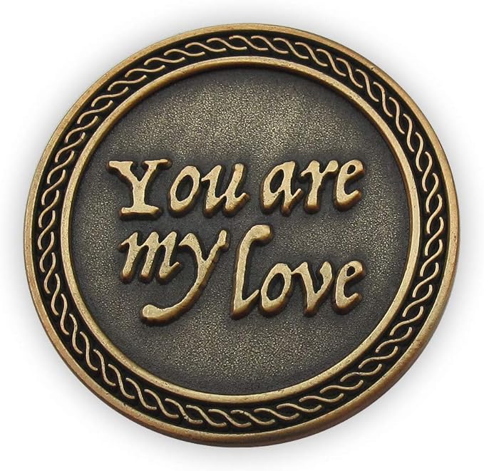 Bulk Set of 10 Romantic Love Expression Coins, You are My Love, All I Want is You, Anniversary Pocket Tokens for Date Night, Love Gift for Men & Women, from Him or Her