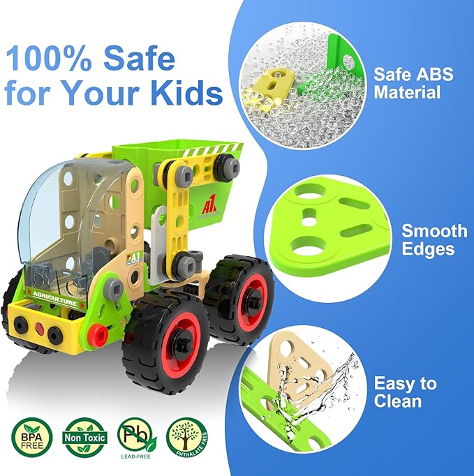MOONTOY Building Stem Toy Set for 4 5 6 7 8 9+ Year Old Boy Birthday Gifts, STEM Toy Educational Engineering Kit, Building Toys for Kids Ages 4-8 5-7 6-8 Creative Games Boy(14 Models)