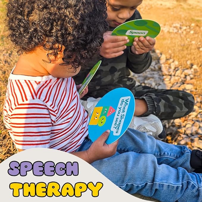 What Where When Conversation Flash Cards for Toddlers 2+ Years - Speech Therapy Materials - 50 Double Sided Flashcards - Learn to Talk, Social Skills & Emotional Learning Activities, by Pidoko Kids