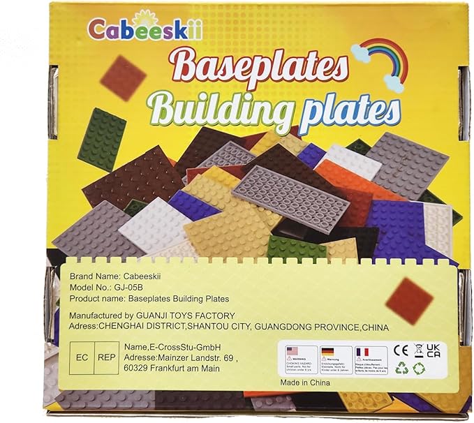Classic Building Plate, 60pcs Random Mixed Colour with 6 Size Building Plate Base Plate, Compatible with Lego Parts and Pieces, Building Bricks, for Most Brands