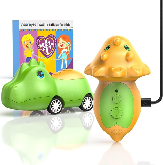 Kids Walkie Talkies 2 Pack Dinosaur, Toys for Boys Girls Age 3 to 5 7, 48H Playtime, Fun for Home or Yard, T-Rex Rechargeable Gift Birthday Christmas Camping Toddlers