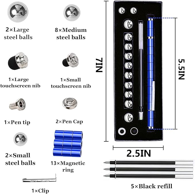 Magnetic Fidget Pen Toys for Teens - Unique Birthday Gifts for Young Men Fun Gifts for Teenage Boys Girls Novelty Christmas Stocking Stuffers Adults Cool Gadget Stuff for 14 15 16 17 18 Year Old Boy