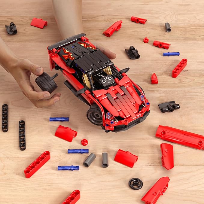 Remote Control Racing Car Building Kit, Compatible with Lego STEM Toys for Kids 2 in 1 Model Car Kit 425 PCS, Gifts Toys for Age 6-12 Years Old Kids Boys