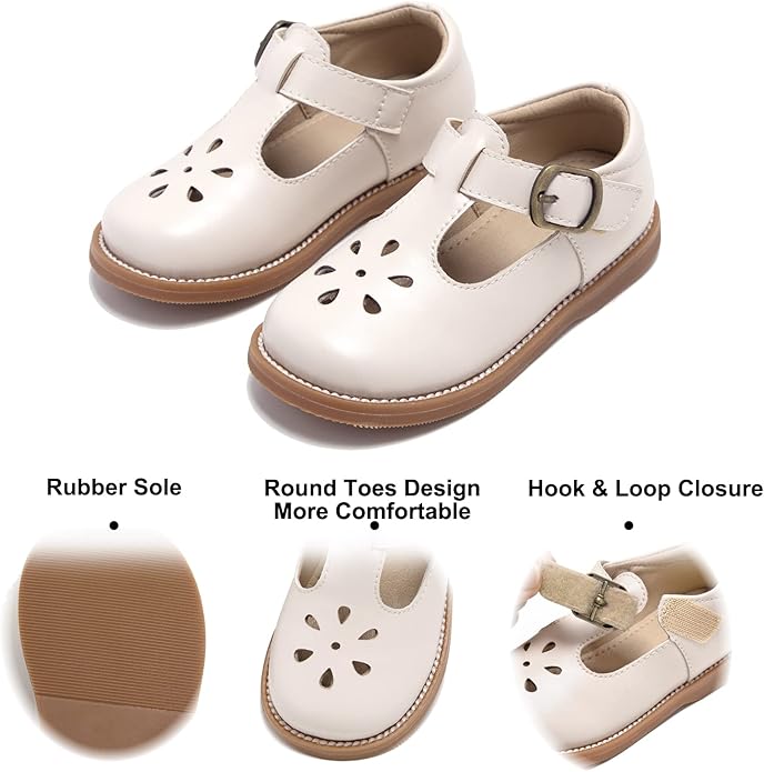 Felix & Flora Toddler Little Girl Mary Jane Dress Shoes - Ballet Flats for Girl Party School Shoes