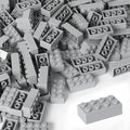 Building Bricks 121 Pieces 2x4 Grey Color Building Block,Compatible with Lego Classic,Creative Building Block Toys for Kids