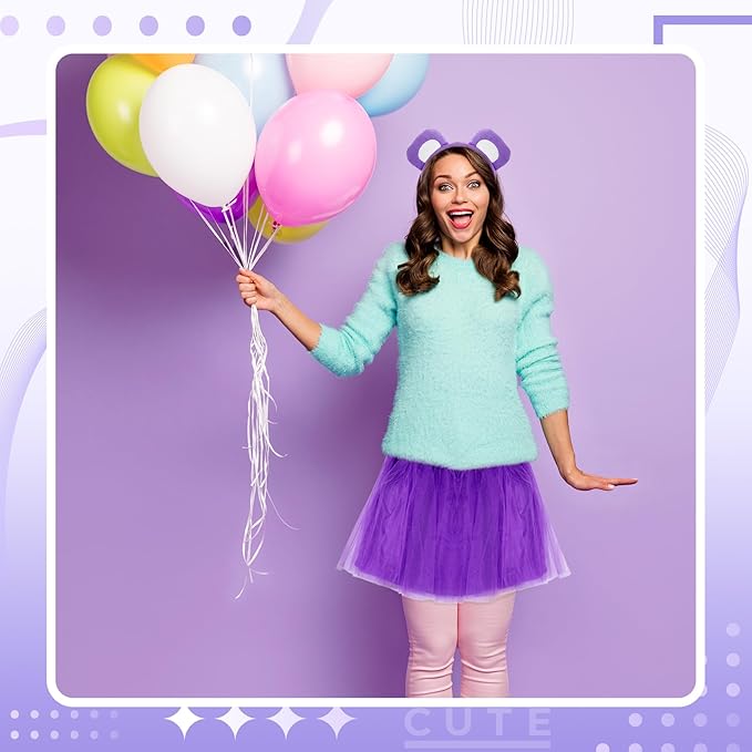 Halloween Bear Costume Accessories Bear Ear Headband and Tutu Skirt Set for Halloween Cosplay Party Dress Up