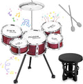 Upgraded Kids Drum Set, 5 Piece Toy Set for Toddlers1-3 3-5 Band Rock Jazz Drum Musical Instrument Toys for Boys Girls Christmas Birthday Gifts