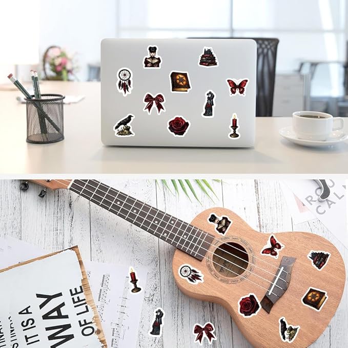 500 Pcs Gothic Sticker Witch Stickers for Water Bottle and Laptop - Witchcraft Party Favors & Decorations, Waterproof Vinyl Magical Decals, Gifts for Teens