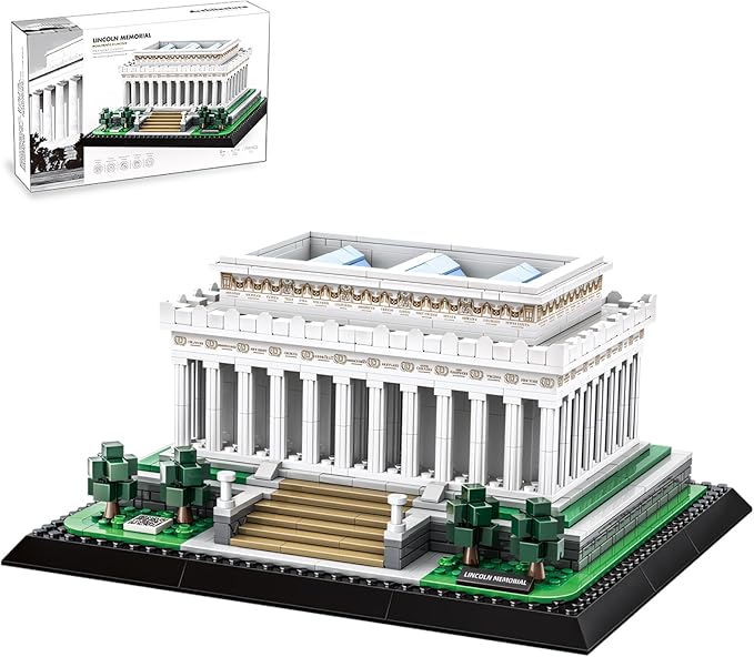 Washington Lincoln Memorial Architecture Model Building Block Sets The Office Landmarks Skyline Set Toys Collection for Kids Adults 979 PCS