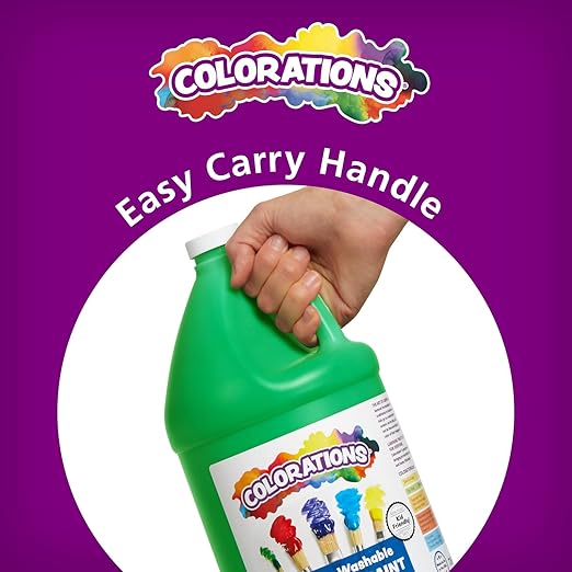 Colorations Paraben-Free Simply Washable Tempera Paint for Kids - 1/2 Gallon Value Size, Vibrant Red. Non-Toxic and Made in The United States