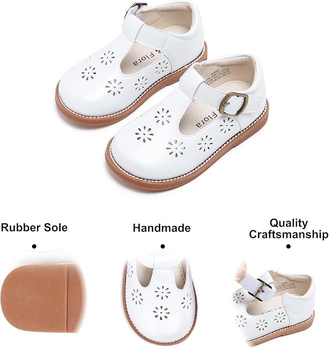 Felix & Flora Toddler Little Girl Mary Jane Dress Shoes - Ballet Flats for Girl Party School Shoes