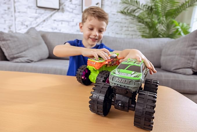 Exploding Monster Truck Toy with Explosive Crash Sounds and Lights, Smash It Up Again and Again, 8.7” Monster Truck Toys for Boys Kids Ages 3, 4-7 & Above | Toddler Toys for 3 Year Old Boys Gift