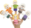 Finger Puppet Family Finger Puppet,6pcs Cute Puppet Mini Plush Toys Teaching Show,Soft Puppet for Kids Family Members Role Playing Birthday Party (EA Style)
