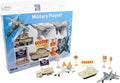 Daron Boeing Military 12-Piece Playset with Die-Cast Metal Model Airplane with Plastic Parts, Vehicles, and Military Accessories for Kids Ages 3+