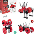 The Off Bits Erector Set: Animal Mini STEM Toys for Kids 6+, Toy Building Sets with Nuts & Bolts, STEM Building Toys Gifts for Boys and Girls (Red Moose)