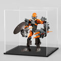 9 Inch Acrylic Case for Display, Clear Display Acrylic Box for Collectibles, Display Case with Matt Black Stand and Lid for Office Home