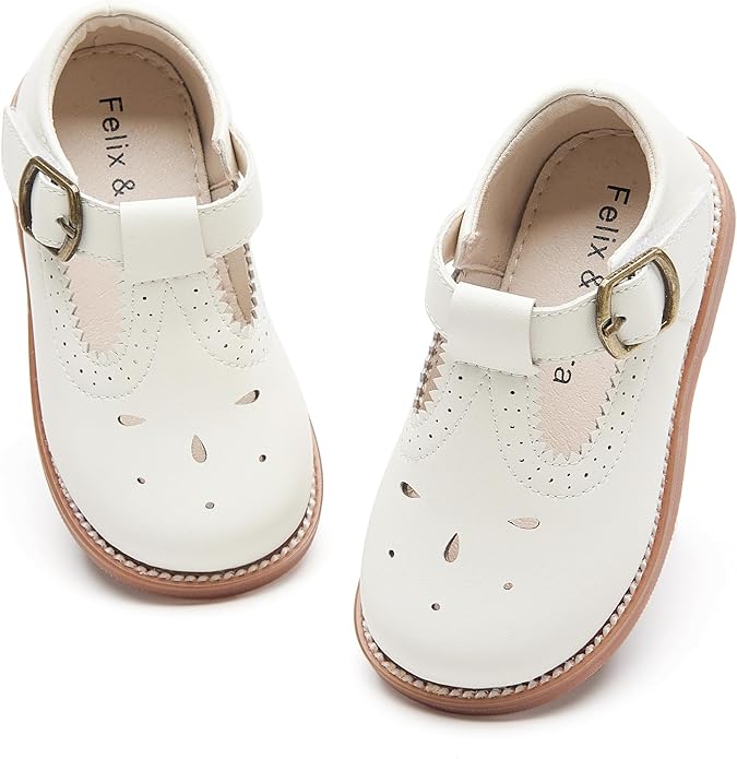 Felix & Flora Toddler Little Girl Mary Jane Dress Shoes - Ballet Flats for Girl Party School Shoes