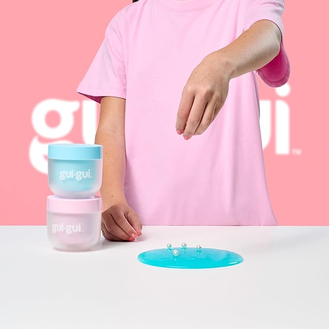 Gui Gui Scented Shimmer Deluxe Duo Pack with 2 Iridescent Slimes, 5 Step DIY Process to Customize Your Ultimate Slime Glow-Up, Resealable and Reusable Container, ASMR Experience