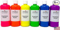 milo Fluorescent Neon Washable Paint for Kids | 16 oz Bottles 6 Colors | Made in the USA | Glows UV in Black Light | Safe & Non-Toxic Tempera Paint for Art & Craft, Poster, Window, for Children, Toddler, Classroom, School, Project