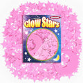 201 Pcs Glow in The Dark Stars Stickers for Ceiling, Toddler Stocking Stuffers Wall Room Decor Gifts, Luminous 3D Glowing Stars Easter Basket Stuffers for Kids Boys Girls - Pink