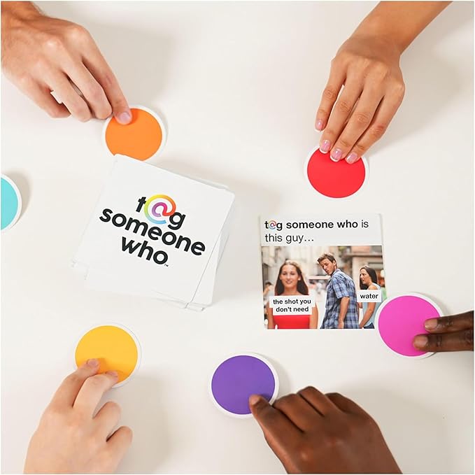 Spin Master Games, Tag Someone Who, The Viral Hit Adult Card Game, Bachelorette Party Activity, Meme Party Game, 3-8 Players, for Ages 18 & Up