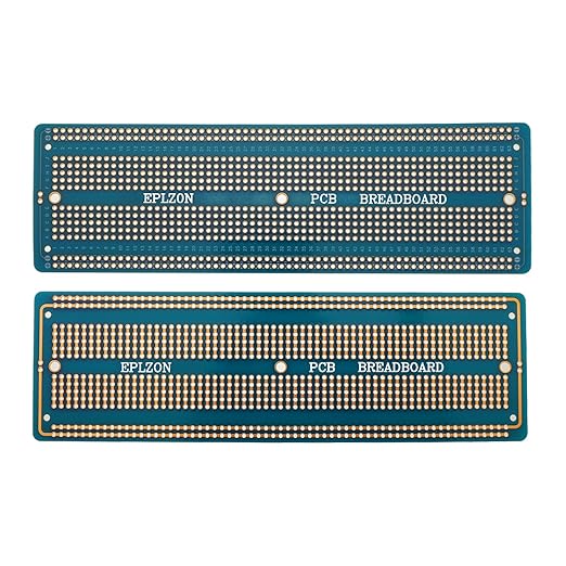3pcs 6.8"x2.05" Breadboard Solderable Prototype PCB Board Kit for Electronics Projects Compatible for DIY Soldering Circuits Projects Prototype Board,Blue