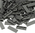 PATIKIL 122 Pcs Flat Blocks Bulk, 1x3 Square Dark Gray Classic Tiles Smooth Surface Mini Building Blocks Accessories Compatible Bricks Kits for Building Floor Walls Mosaic Pixel Arts