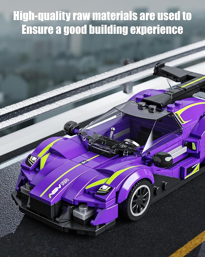 TGL Super Sports Car Building Block Set with Display Case, Speed Racing Car Building Toys for Kids and Adults, Collectible Model Cars Kits Gift for Technic Cars Lovers Boys 6+ (316PCS)