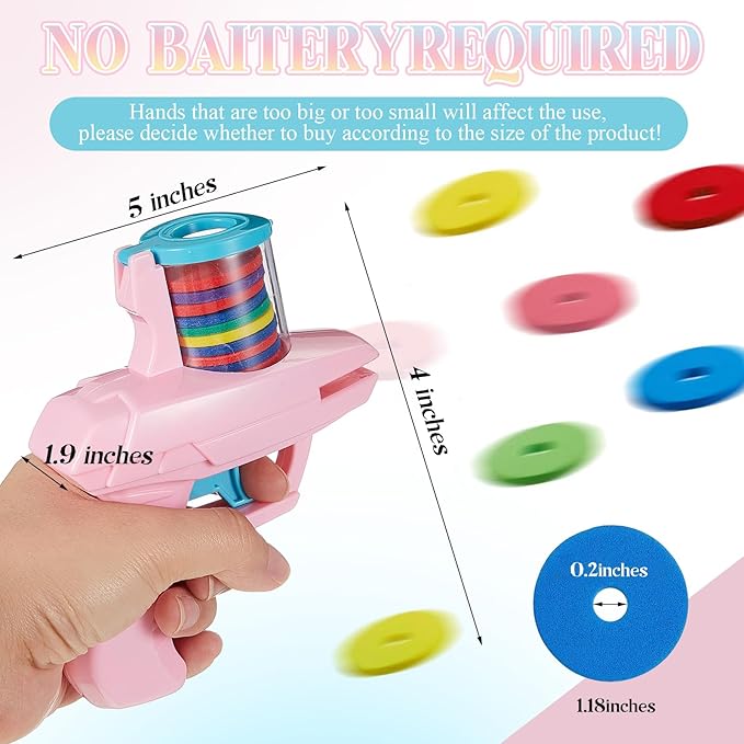 Sumind 8 Pcs Foam Disc Shooter Zip Shot Shooter Disc Launcher (Multicolor)