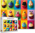 Weird Design Cupcakes Jigsaw Puzzles for Adults 1000 Pieces, Monster Quirky Face Cupcake Puzzle Art 27 x 20 Inches Different Cupcakes DIY Puzzles for Home Decoration, Family Puzzle for Game Nights