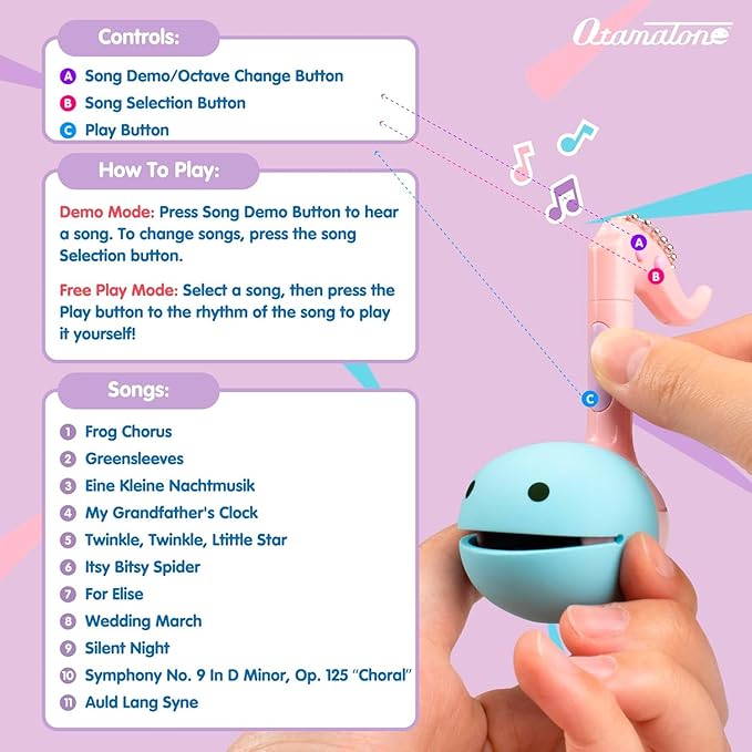 Otamatone Melody Series Japanese Electronic [Mini Size] Musical Instrument [11 Pre-Programmed Songs] Portable Synthesizer from Japan by Maywa Denki [English Instruction], Unicorn