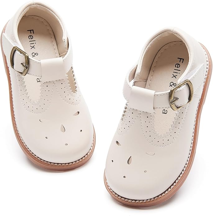 Felix & Flora Toddler Little Girl Mary Jane Dress Shoes - Ballet Flats for Girl Party School Shoes