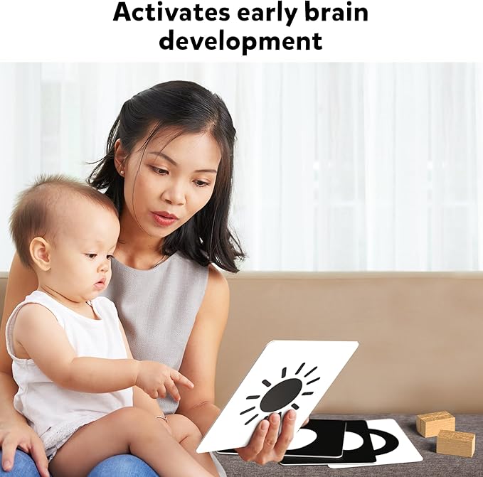 Skillmatics Large Flash Cards for Babies & Infants - High Contrast, 60 Pictures, Visual Stimulation & Sensory Development, Travel Friendly, Gifts for Infants 0 to 12 Months