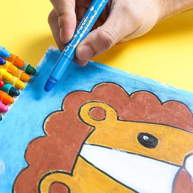 M&G 12 Colors Tempera Paint Sticks,Solid Tempera Paints, Washable Paint, Quick-Drying, No Mess for Kids and Toddlers,Art Gifts for Your Kids and Artists