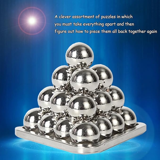 RoseFlower 15 pcs IQ Test Puzzle Metal Wire Puzzles Mind Game Educational Toys High Difficulty Brain Teaser Puzzle Toy for Kids and Adults - Explore Creativity and Problem Solving. Gift Desk Puzzles
