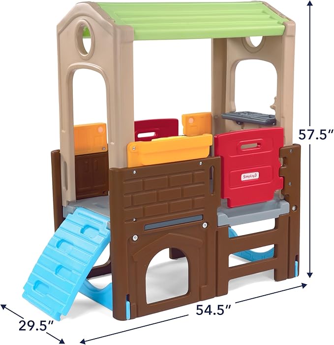 Simplay3 Young Explorers Discovery Playhouse - Indoor or Outdoor Clubhouse and Activity Playset for Toddlers and Kids, Made in USA