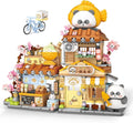 Japanese Street View Taiyaki Shop Mini Building Blocks, MOC Creative Building Toys Cute Panda Building Set for Kids 6-12, Simulation Architecture Construction Toy, Gift Idea for Kids Adults (858 PCS)