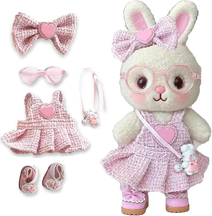 17cm Doll Clothes Set & Outfit Set for 17cm Dolls - Premium Fashion Dresses with Accessories, Luxury Chic Doll Clothing & Style Bundle,Just Clothes (Style L)