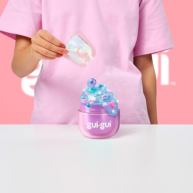 Gui Gui Scented Slime 2-Pack Bundle, Clear & Gloss, 5 Step DIY Process to Customize Your Ultimate Slime Glow-Up, Resealable and Reusable Container, ASMR Experience