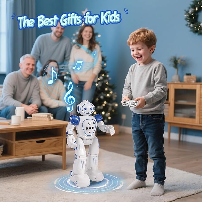 Robots Toy for Kids with Wireless Remote Control and Gesture Sensing, Programmable Walking Singing and Dancing Robots, Birthday Gifts for Kids Aged 3 4 5 6 7 8 9 Year Old