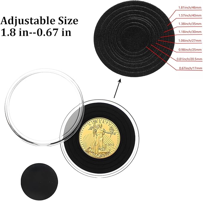 Walnut Wood Challenge Coin Display Case , Coin Box, 3 Slot Design, Compatible with Coins Measuring 17/20/25/27/30/35/40/46mm in Diameter and Less Than 3mm in Thickness