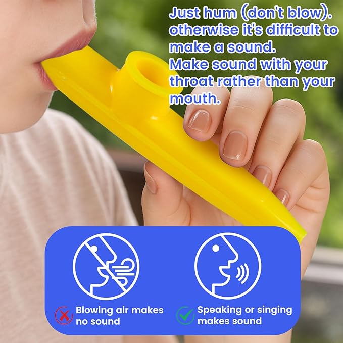 LovesTown Kazoo, 18 PCS Kazoos Bulk Musical Instruments for Kids Adult Classroom Suprise Party Supplies