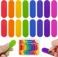 Textured Sensory Stickers for Kids – 16PC Silicone Adhesive Calm Strips for Anxiety Relief, Autism, ADHD – Quiet Fidget Toys & Desk Sensory Strips for Classroom Prizes