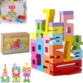 Tally Tots - Tally Tots Number Blocks, 20pc Montessori Wooden Number Building Blocks, Friends of 10 Blocks, Stacking Sensory Number Block, Building Digit Blocks Unlock Your Math (1pc)