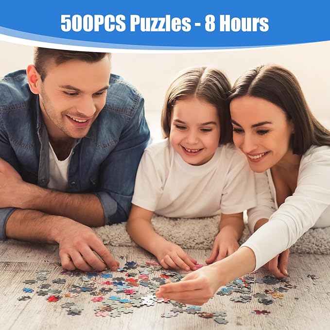 Wooden Jigsaw Puzzle 500 Pieces for Adults - Vibrant Colorful Octopus Art Puzzle, Challenging Family Leisure Game, Unique Home Decor & Gift Idea