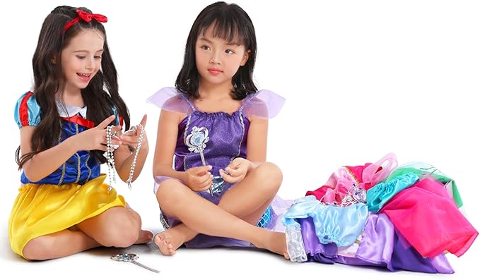VGOFUN Princess Dresses for Girls - Dress up Clothes Pretend Play for Toddler Girl Christmas Birthday Gift for 3-6 Years