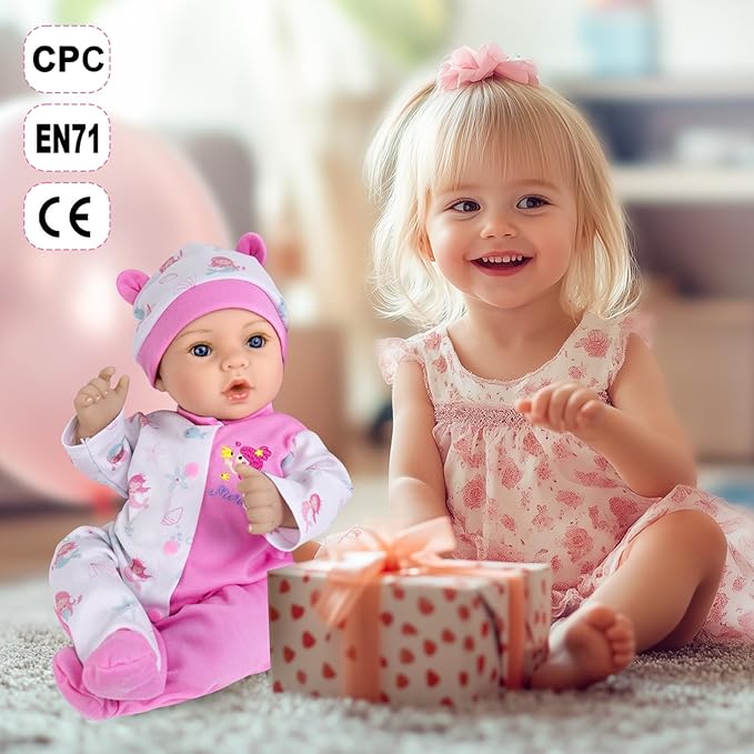 Aori Reborn Baby Dolls Girl Lifelike 18 inches - Realistic Newborn Baby Girls That Look Real, Premium Life-Size Collectible Doll for Preparents, Grandparents, Collectors